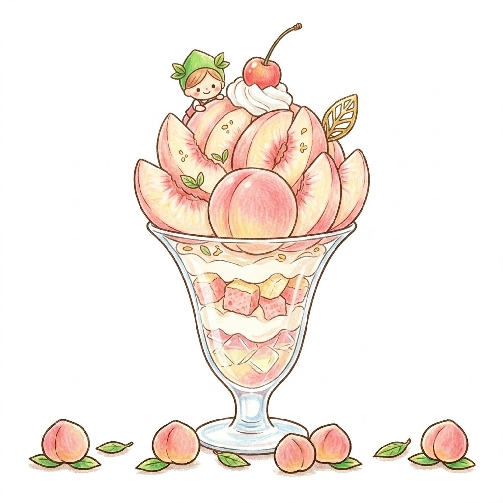 桃パフェ
