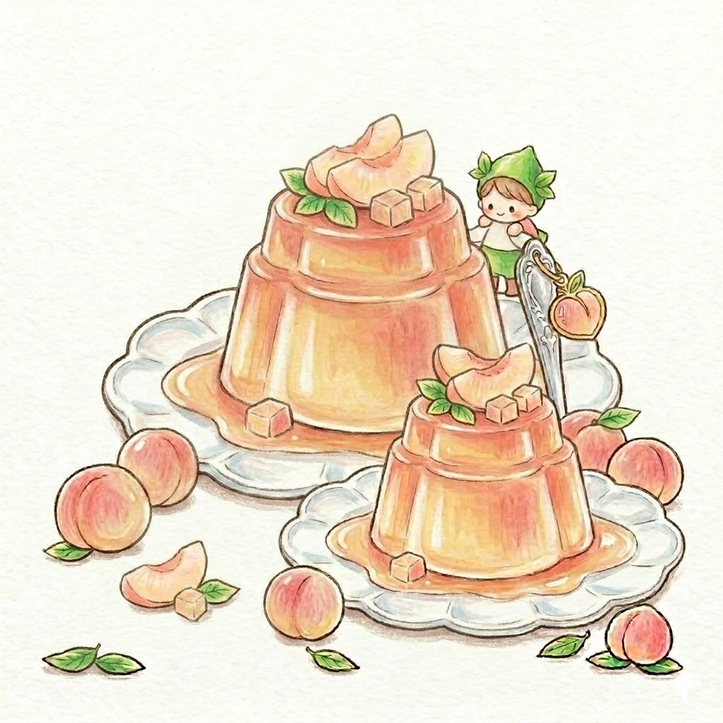桃プリン
